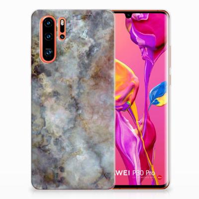 Huawei P30 Pro | TPU | Siliconen hoesje | Marmer Grijs Huawei P30 Pro | TPU | Siliconen hoesje | Marmer Grijs