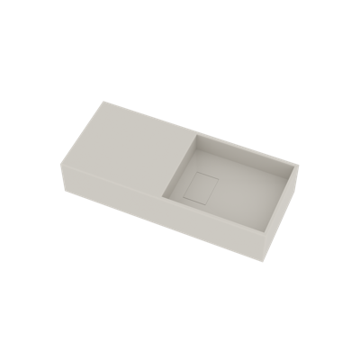 Wastafel Ideavit Solidplan 75x32,5x15 cm Solid Surface Mat Wit Ideavit Wastafel Ideavit Solidplan 75x32,5x15 cm Solid Surface Mat Wit Ideavit