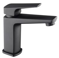 Wastafelkraan Schutte Raven Mengkraan Eéngreeps Zwart Met Click Waste - thumbnail