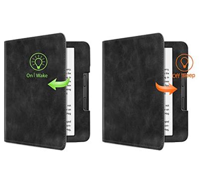 Lunso - Luxe sleepcover stand hoes - Kobo Libra 2 (7 inch) - Zwart