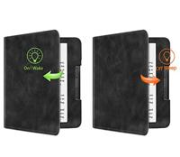 Lunso - Luxe sleepcover stand hoes - Kobo Libra 2 (7 inch) - Zwart - thumbnail
