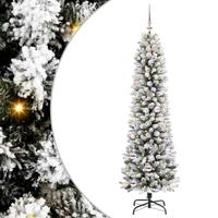 Kunstkerstboom met 150 LED Wit 150 cm PVC en Metaal en Plastic - thumbnail