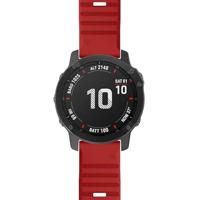 By Qubix - Siliconen bandje - Rood - Compatible met Garmin Fenix 8-51mm - Compatible Garmin bandje - thumbnail