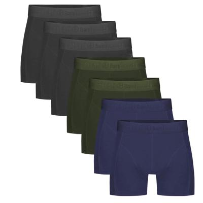 7-pak heren boxers - Rico - Zwart/Blauw/Groen - Multipack bamboe heren onderbroeken