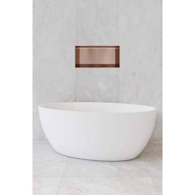 Hotbath &More Inbouwnis - 30 x 60 x 10 cm - met LED-verlichting - Geborsteld Koper PVD