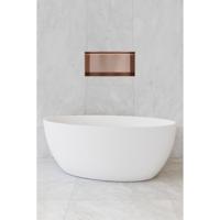 Hotbath &More Inbouwnis - 30 x 60 x 10 cm - met LED-verlichting - Geborsteld Koper PVD - thumbnail