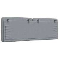 Hoofdbordkussen 120 cm stof lichtgrijs - thumbnail