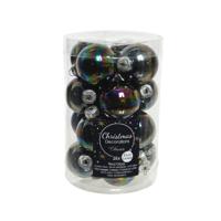 Kerstbal glas d3.5 cm zwart irs 16st kerst Decoris - Decoris - thumbnail