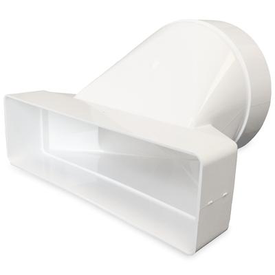 Verloopstuk - 204x60mm naar Ø125mm - asymmetrisch Verloopstuk - 204x60mm naar Ø125mm - asymmetrisch