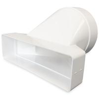 Verloopstuk - 204x60mm naar Ø125mm - asymmetrisch - thumbnail