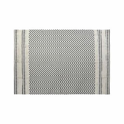 Tapijt DKD Home Decor Zwart Zig-zag Wit (120 x 180 x 0,7 cm)