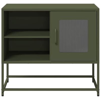 Tv-meubel 68x39x60,5 cm staal olijfgroen
