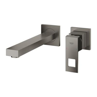 Wastafelmengkraan GROHE Eurocube 2-Gats Wand 230 Mm Hard Graphite Geborsteld