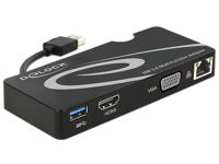 DeLOCK Adapter USB 3.0 > HDMI / VGA + Gigabit LAN + USB 3.0 - thumbnail
