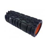 Sveltus foamroller met Grid zwart/oranje 33 x 14 cm - thumbnail