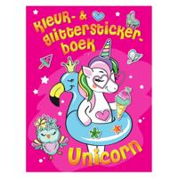 Mondikaarten Kleur- & glitter stickerboek unicorn - thumbnail