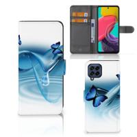 Samsung Galaxy M53 | Telefoonhoesje | Met pasjeshouder | Vlinders - thumbnail