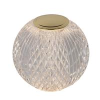 Lucide CINTRA - Oplaadbare Tafellamp - Accu/Batterij - Ø 9 cm - LED 3 StepDim - 1x1,5W 3000K - Transparant - thumbnail