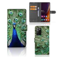 Samsung Galaxy Note20 Ultra | Telefoonhoesje | Met pasjeshouder | Pauw - thumbnail