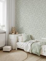 Vliesbehang Jolis bourgeons LILIPINSO groen - thumbnail