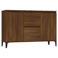 Dressoir 104x35x70 cm bewerkt hout bruin eikenkleur - thumbnail