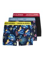 Jack - Jones Jacflower Bird Trunks 3 Pack Noos Boxershorts Surf The Web Black - Black - thumbnail
