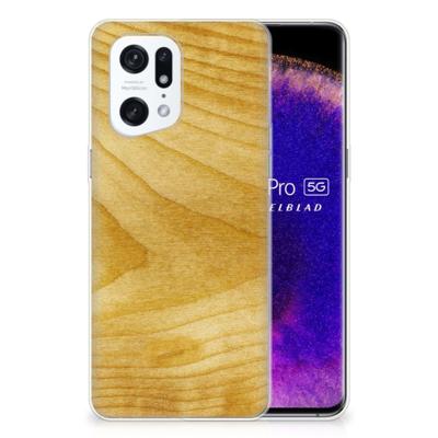 OPPO Find X5 Pro | Bumper Hoesje | Licht Hout
