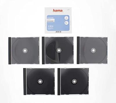 Hama 00044744 CD-hoes 1 CD/DVD/Blu-Ray Transparant, Zwart Polystereen 5 stuk(s)