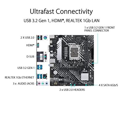 ASUS PRIME B660M-K D4 Intel B660 LGA 1700 micro ATX