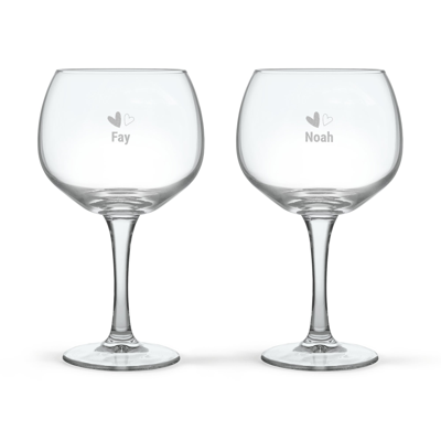 Gin Tonic glas graveren (2 stuks)