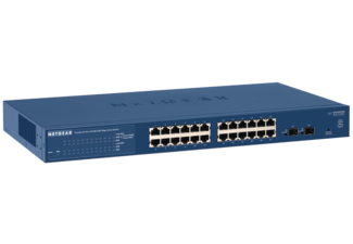 NETGEAR ProSAFE Smart Switch - GS724T - 24 Gigabit Ethernet poorten NETGEAR ProSAFE Smart Switch - GS724T - 24 Gigabit Ethernet poorten