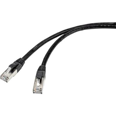 Renkforce RF-4538208 RJ45 Netwerkkabel, patchkabel CAT 6A S/FTP 60.00 m Zwart Geschikt voor buiten 1 stuk(s)