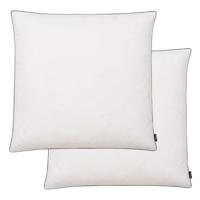 VidaXL Kussens 2 st licht 80x80 cm dons-/verenvulling wit - thumbnail