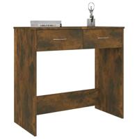 Bureau 80x40x75 cm bewerkt hout gerookt eikenkleurig - thumbnail