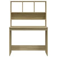 Bureau met schappen 102x45x148 bewerkt hout sonoma eikenkleur - thumbnail