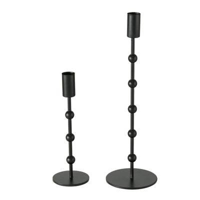 Boltze Home Kandelaar metaal zwart 2 dlg. h20-30cm