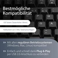 MediaRange MROS115 toetsenbord USB QWERTZ Duits Zwart - thumbnail