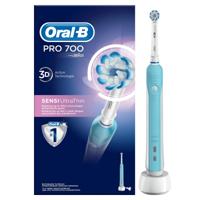 Oral B PRO 700 Sensi Clean Tandenborstel Wit - thumbnail