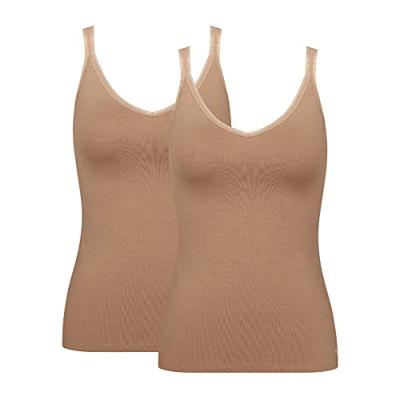 Ondergoed dames 2-pack - hemd Basic GO smalle band - Vrouwen onderhemd spaghetti bandjes biologisch katoen