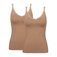 Ondergoed dames 2-pack - hemd Basic GO smalle band - Vrouwen onderhemd spaghetti bandjes biologisch katoen - thumbnail