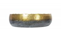 Handgemaakte decoratieve kom ORIENT 52cm goud met patina in klassiek gehamerd ontwerp - 41560 - thumbnail