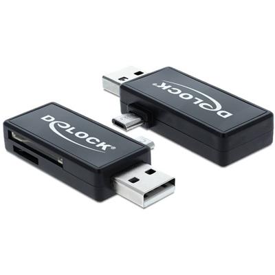 Delock 91731 Micro USB OTG-kaartlezer + USB A-stekker Delock 91731 Micro USB OTG-kaartlezer + USB A-stekker