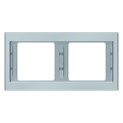 Berker K5 afdekraam 2-voudig edelstaal