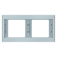 Berker K5 afdekraam 2-voudig edelstaal - thumbnail