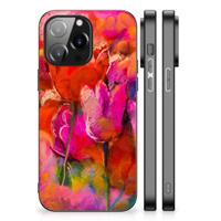 Kleurrijke Telefoonhoesje iPhone 14 Pro Max Tulips - thumbnail