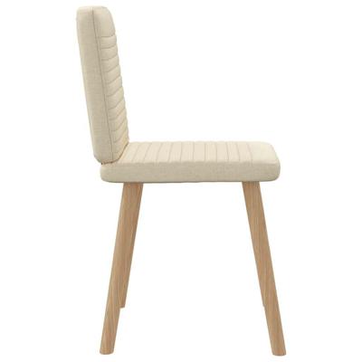 Eetkamerstoelen 4 st stof crèmekleurig