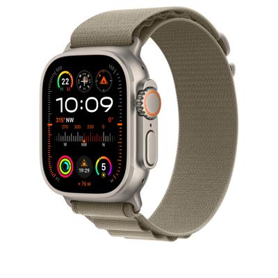 Apple Watch Band - Alpine Loop - 49 mm - Olijf - Large