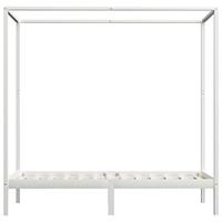 Hemelbedframe massief grenenhout wit 90x200 cm - thumbnail
