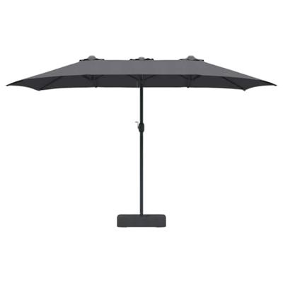Tuinparasol Antraciet 385 x 209 x 244 cm Stof Tuinparasol Antraciet 385 x 209 x 244 cm Stof