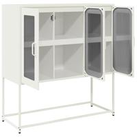 Dressoir 100,5x39x107 cm koudgewalst staal wit - thumbnail